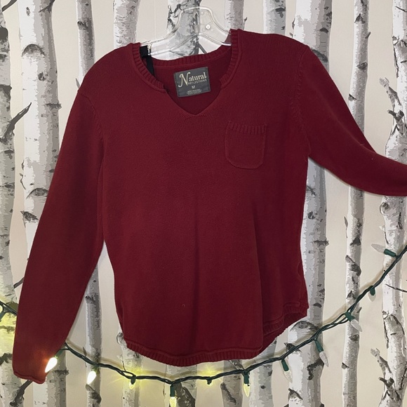 Natural Reflections. Size M. Wool. Burgundy/Red - Picture 3 of 3